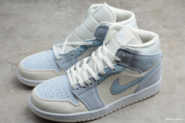 DA4666-100 Jordan Mid Air 1 Blue Mixed Textures 1026